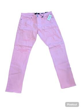 Jordan Craig Sean Jeans Mens 36x32 Pink Cotton Denim Jeans